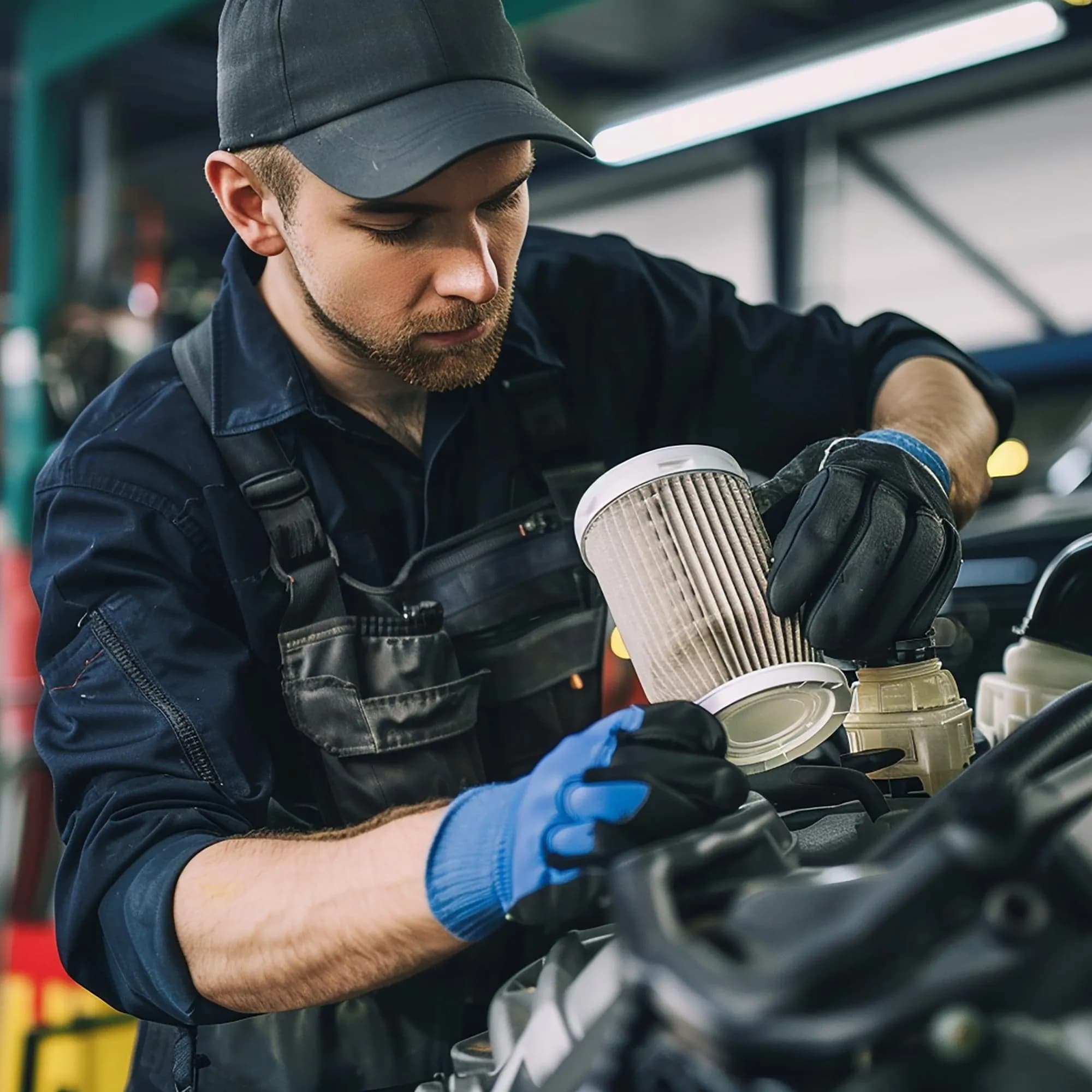Professional oil change service
